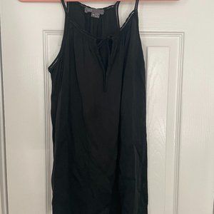 Vince Silk Tank Raw Edge Black Small